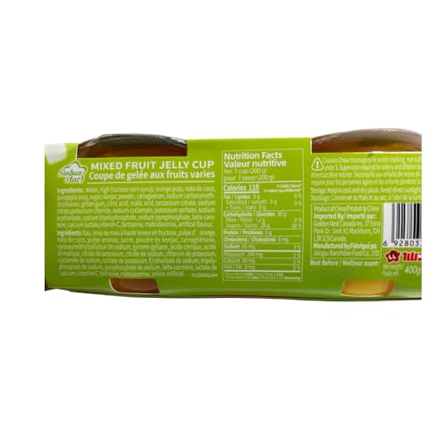 Sinbao Star Mixed Fruit Jelly Cups, 400g, Pack of 12 - Canadian Distribution - Ships Free Within Canada on Orders Above CAD $199 - Image 3
