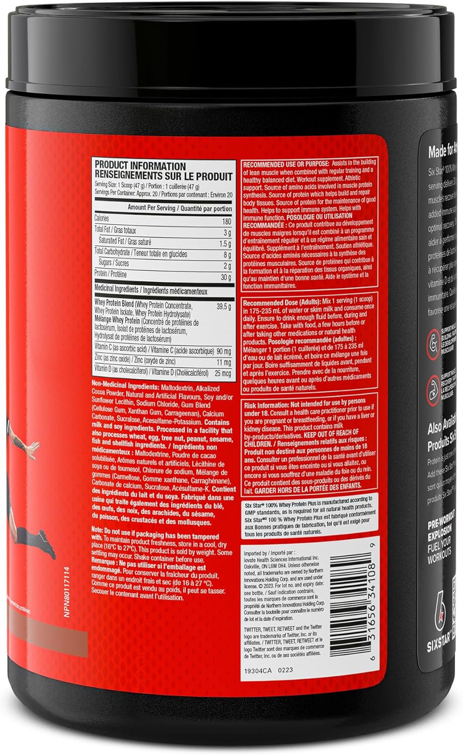 Six Star – Whey Protein Powder Plus – Triple Chocolate – 20 Servings – Ships Free Within Canada on Orders Above CAD $199 - Image 3
