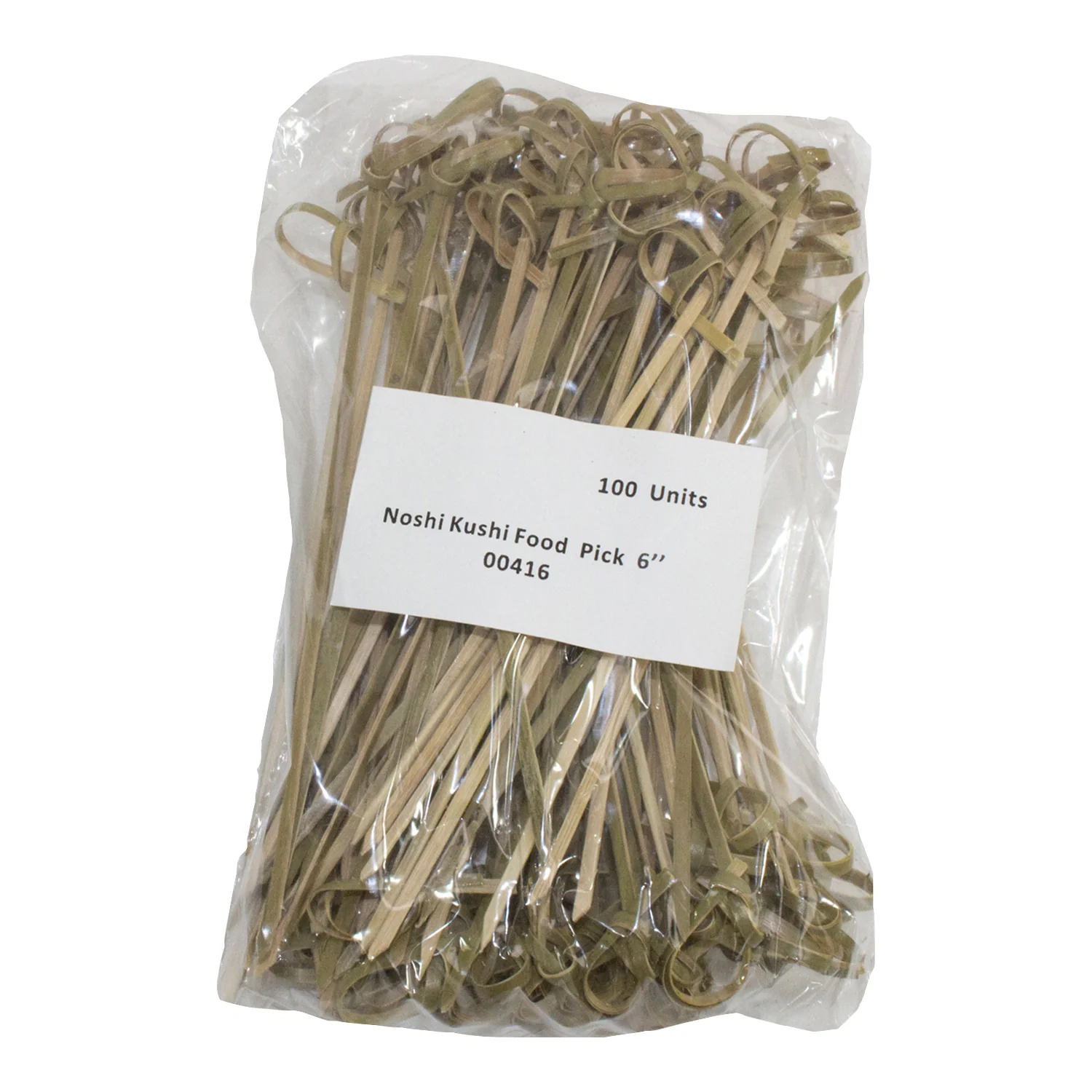 Skewer Bamboo 6 in. Noshi Kushi - 100 count (Case = 25 x 100 count) - Natural Pick - Packaging and Accessories - Restaurant Supplies and Equipment - Canadian Distribution - Image 4