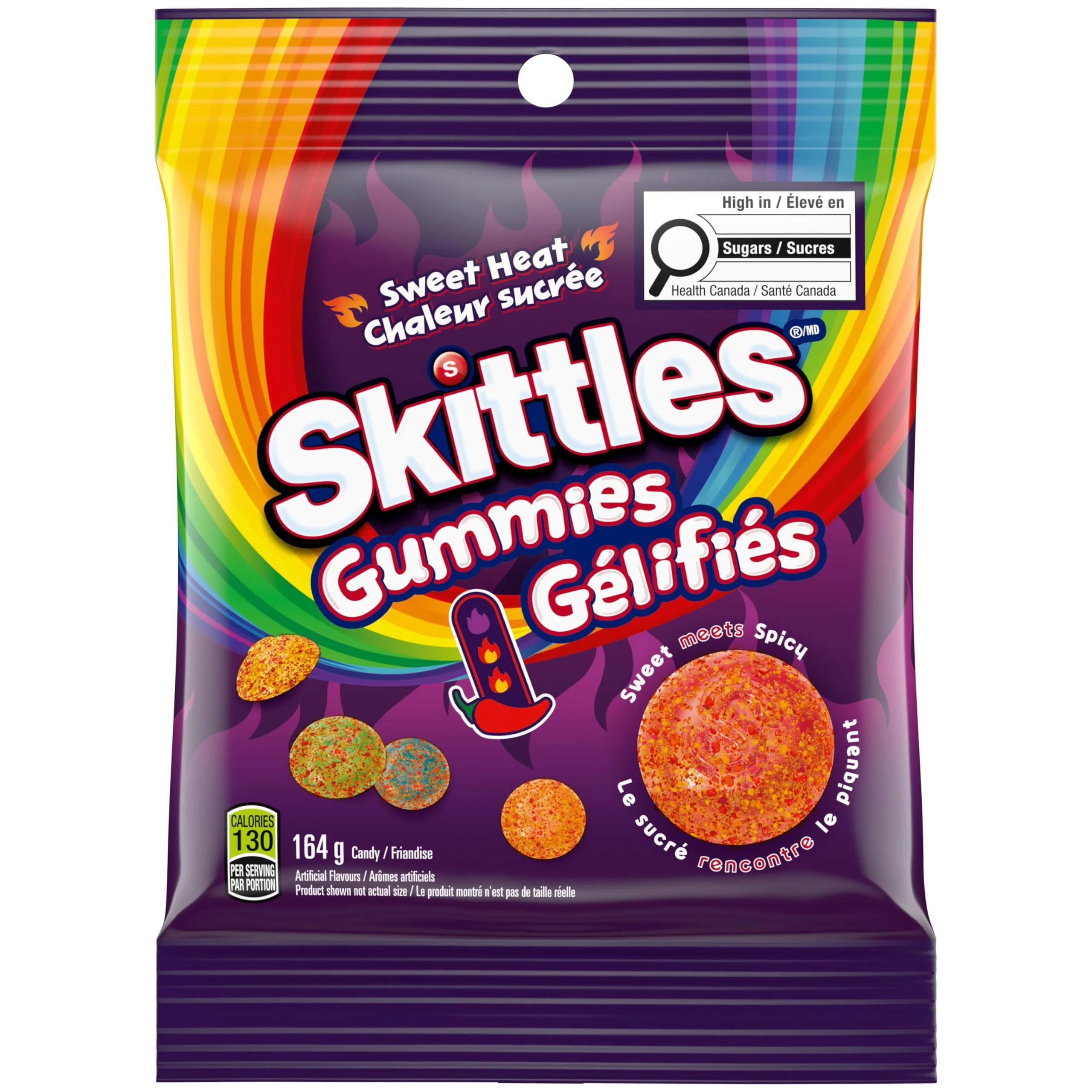 Skittles Sweet Heat Gummy Candy, 2 x 164g Bag - Canadian Distribution - Ships Free Within Canada on Orders Above CAD $199