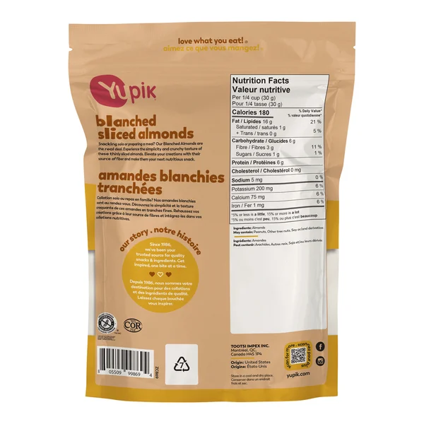 Sliced Almonds - 4 x 1 kg - Yupik - Canadian Distribution - Ships Free Within Canada on Orders Above CAD $199 - Image 3