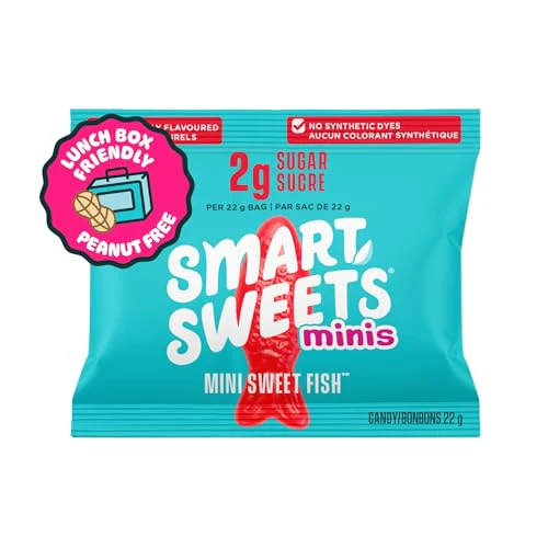 SmartSweets Minis Sweet Fish Gummies – Gluten-Free, Plant-Based Candy with 4g Sugar per Bag, 2 x 8-Pack - Canadian Distribution - Ships Free Within Canada on Orders Above CAD $199 - Image 9