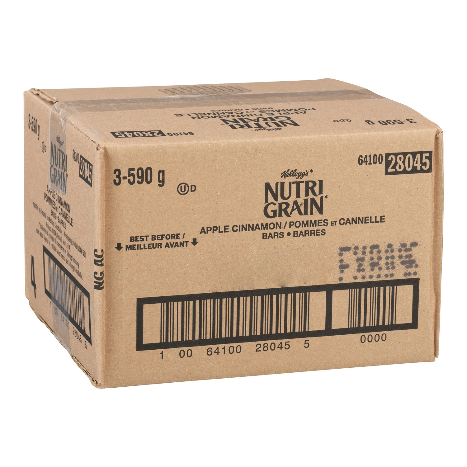 Snack Bar Nutrigrain Apple Cinnamon - 48 x 37 g - Kellogg's - Restaurant and Foodservice Ingredients - Canadian Distribution - Ships Free Within Canada on Orders Above CAD $199 - Image 2