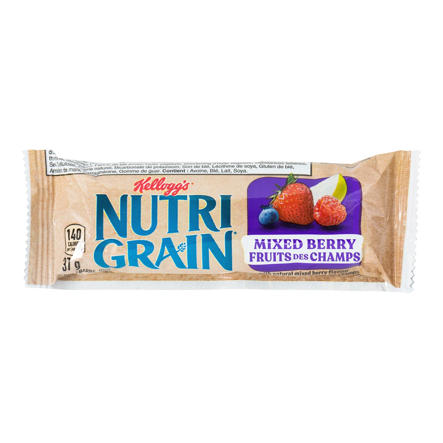 Snack Bar Nutrigrain Mixed Berry - 48 x 37 g - Kellogg's - Restaurant and Foodservice Ingredients - Canadian Distribution - Ships Free Within Canada on Orders Above CAD $199 - Image 5