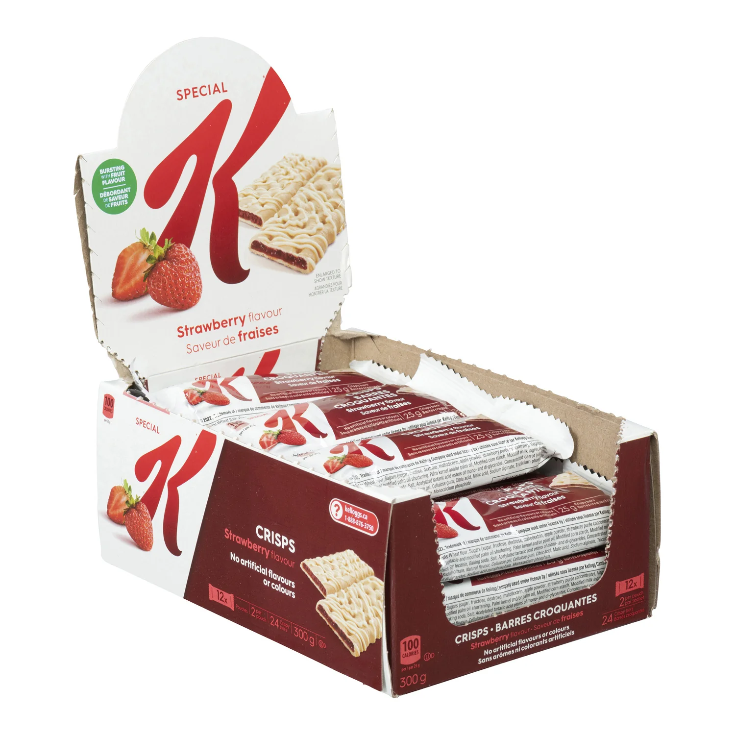 Snack Bar Special K Fruit Strawberry - 6 x 300 g - Kellogg's - Restaurant and Foodservice Ingredients - Canadian Distribution - Ships Free Within Canada on Orders Above CAD $199