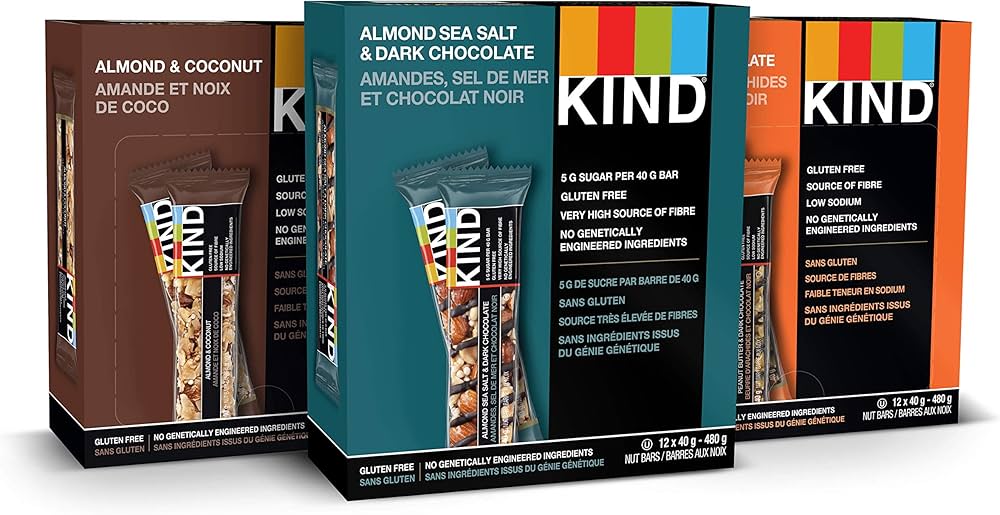 Snack Bar Variety Pack - 36 x 40 g - Kind Llc - Restaurant and Foodservice Ingredients - Canadian Distribution - Ships Free Within Canada on Orders Above CAD $199