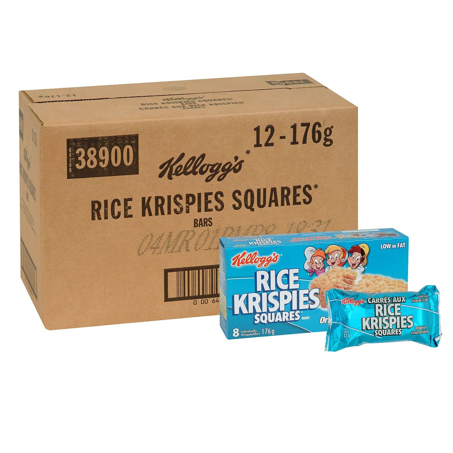 Snack Rice Krispies Bar Square - 12 x 176 g - Kellogg's - Restaurant and Foodservice Ingredients - Canadian Distribution - Ships Free Within Canada on Orders Above CAD $199 - Image 2