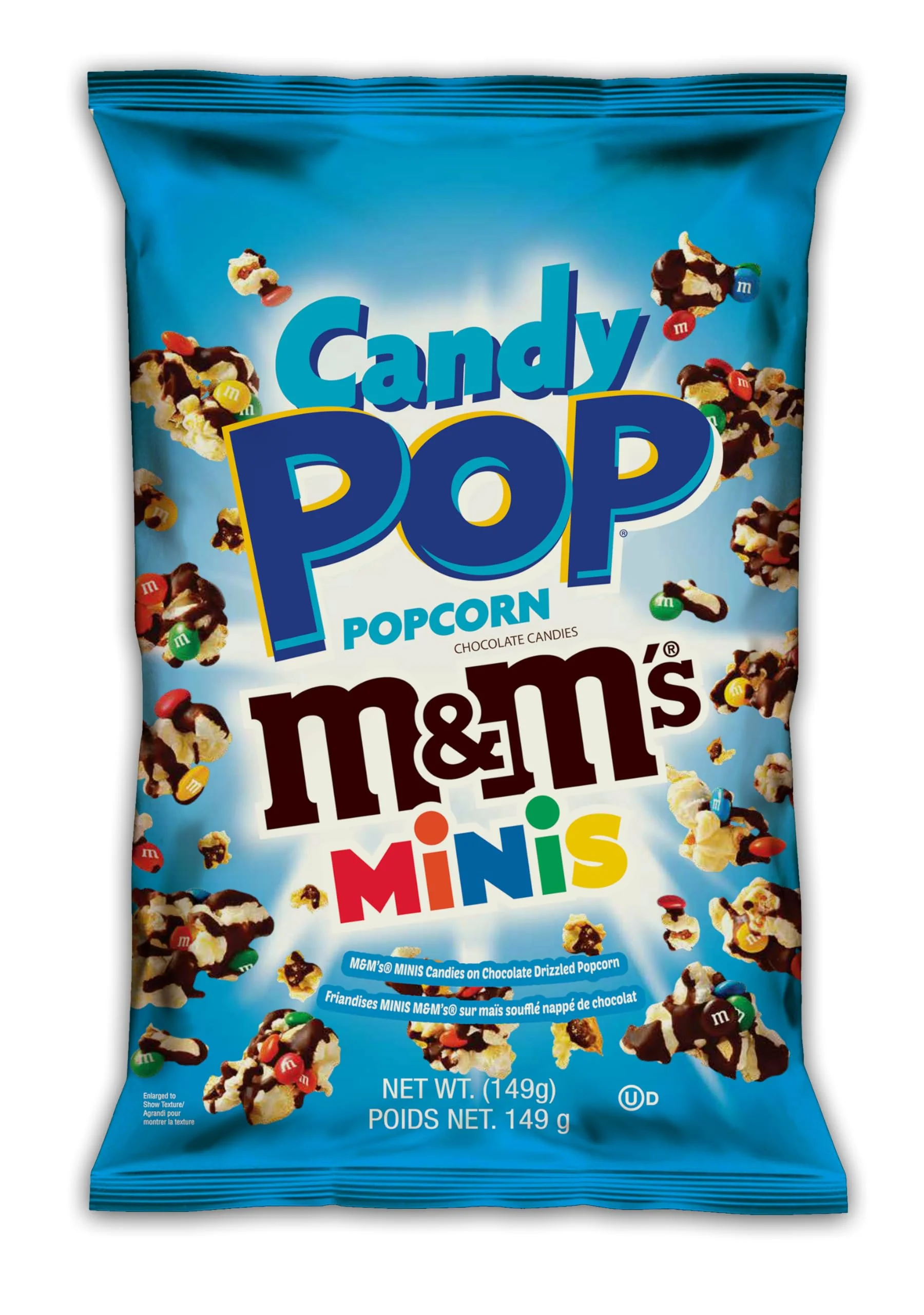 Snax M&M's Minis Candy Pop Popcorn – 2 x Sweet Popcorn Snack - Canadian Distribution - Ships Free Within Canada on Orders Above CAD $199