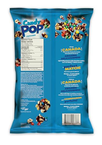 Snax M&M's Minis Candy Pop Popcorn – 2 x Sweet Popcorn Snack - Canadian Distribution - Ships Free Within Canada on Orders Above CAD $199 - Image 2
