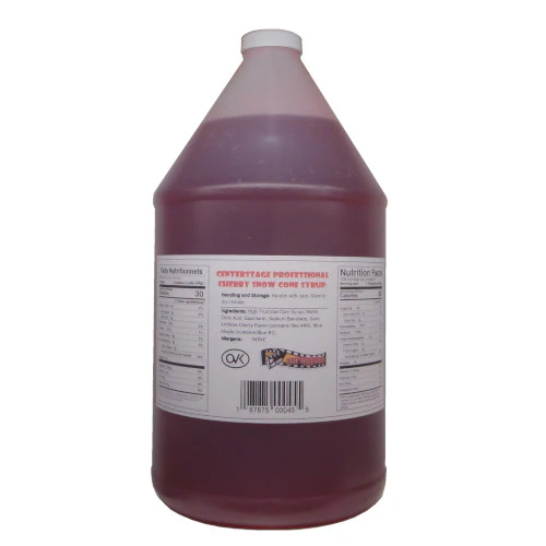 Snow Cone Syrup Cherry - 4 x 1 Gallon - Ships Free Within Canada on Orders Above CAD $199