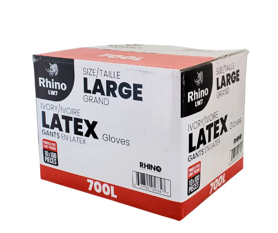 Rhino - Latex Gloves - Powder Free - Large - L700 - Image 6