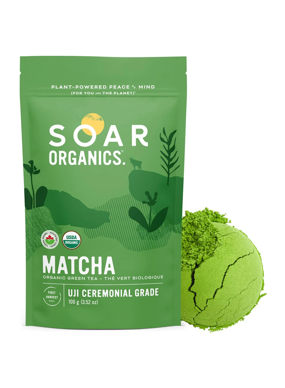 Soar Organics – Uji Ceremonial Matcha – 100 g - Canadian Distribution - Ships Free Within Canada on Orders Above CAD $199