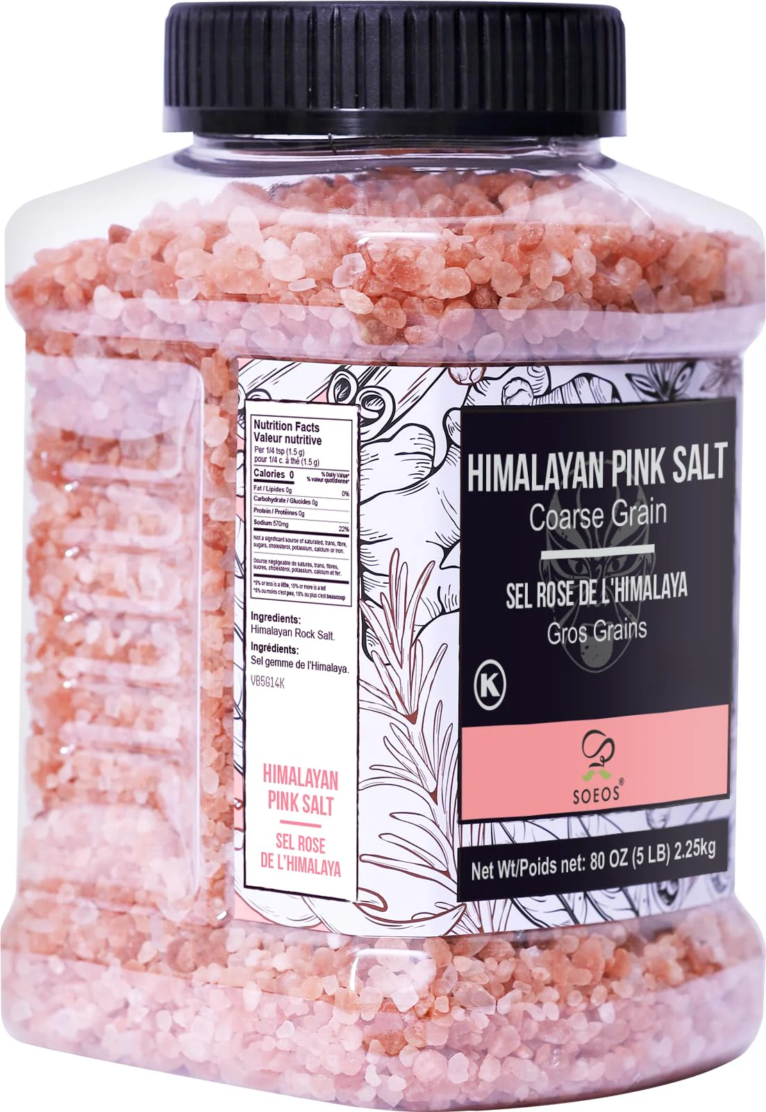 Soeos – Himalayan Pink Salt – Coarse Grain – 2.25kg – Mineral-Dense - Canadian Distribution - Ships Free Within Canada on Orders Above CAD $199 - Image 8
