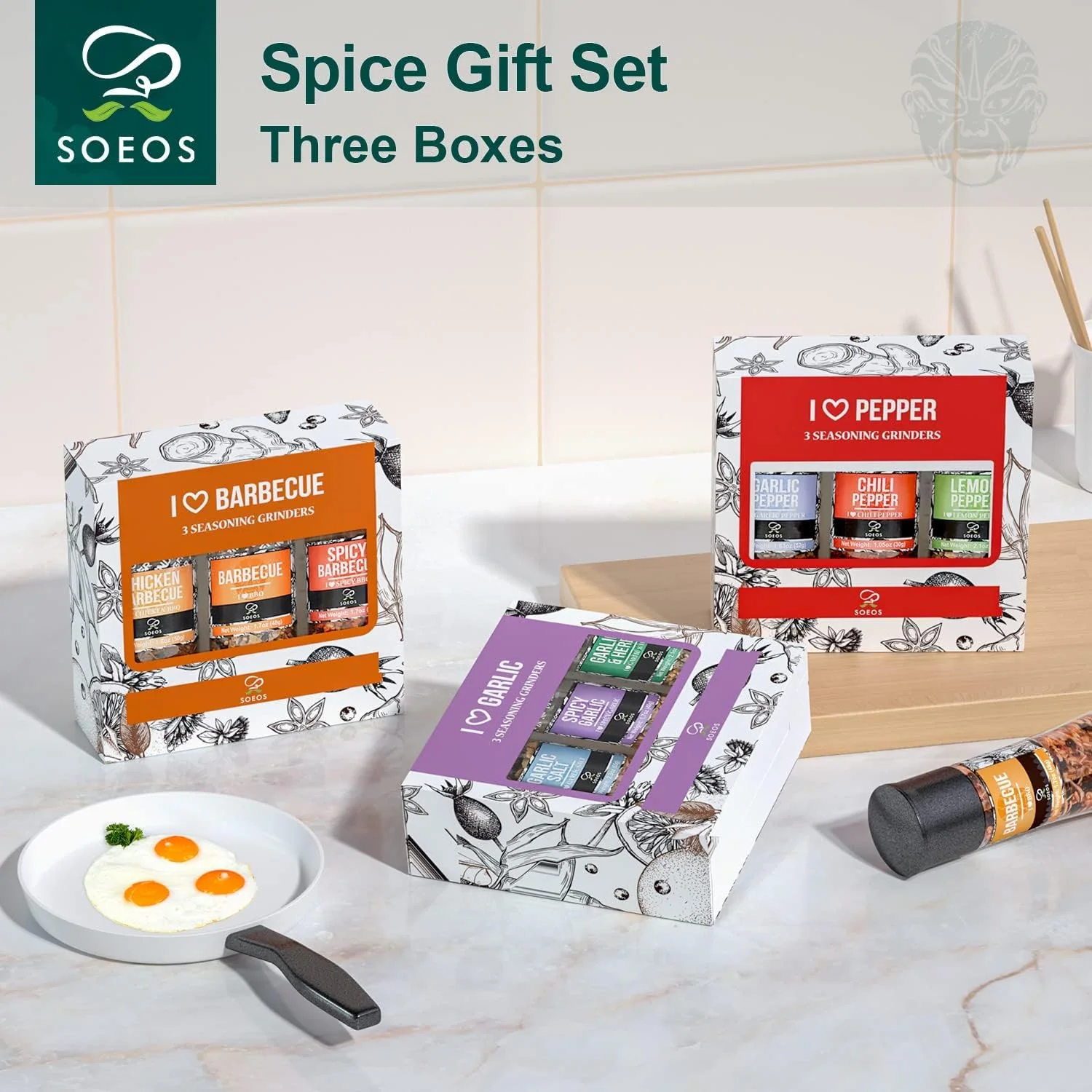 Soeos – Spice Grinder Set – 9 Spices – Set of 9 - Canadian Distribution - Ships Free Within Canada on Orders Above CAD $199 - Image 4