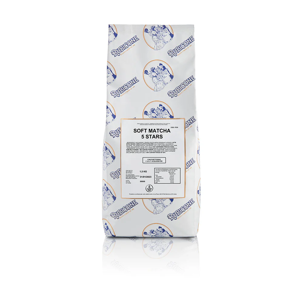 Soft Matcha 5 Stars Ready Creamy Soft Serve Mix - Complete Ready Base - Case of 8 x 1.5 KG bags - Rubicone Canada - Ships Free Within Canada on Orders Above CAD $199 - Image 3