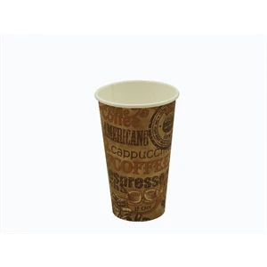 SOMI CUP1H16R-PR, Cup Paper Hot 16oz, Sgl Wll, Rustic Design,  30.80 LBS, PACK SIZE 1000