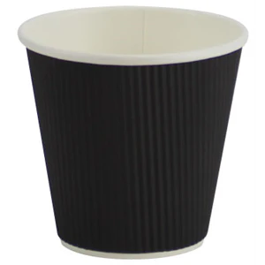SOMI CUP1R08B-PR, Cup Paper Hot Ripple Black 8 oz. Squat,   16.15 LBS, PACK SIZE 500