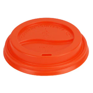 SOMI CUPLHD-ORN, Lid Cup Dome, 90mm, Orange Fits 8sq. 10-24oz Cup 50x20, PS,   7.71 LBS, PACK SIZE 1000
