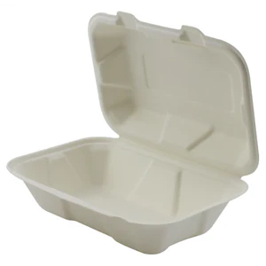SOMI HCE9631, Hinged Cont Bagasse 9x6x3"- 1-Comp ECO 4x50,  13.22 LBS, PACK SIZE 200