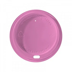 SOMI Pink Dome Lid - CUPLHD-PINK - Hot Cup Lids, 50 x 20 - 90mm - Fits 8sq. 10-24oz Hot Drink Paper Cups - Canadian Distribution
