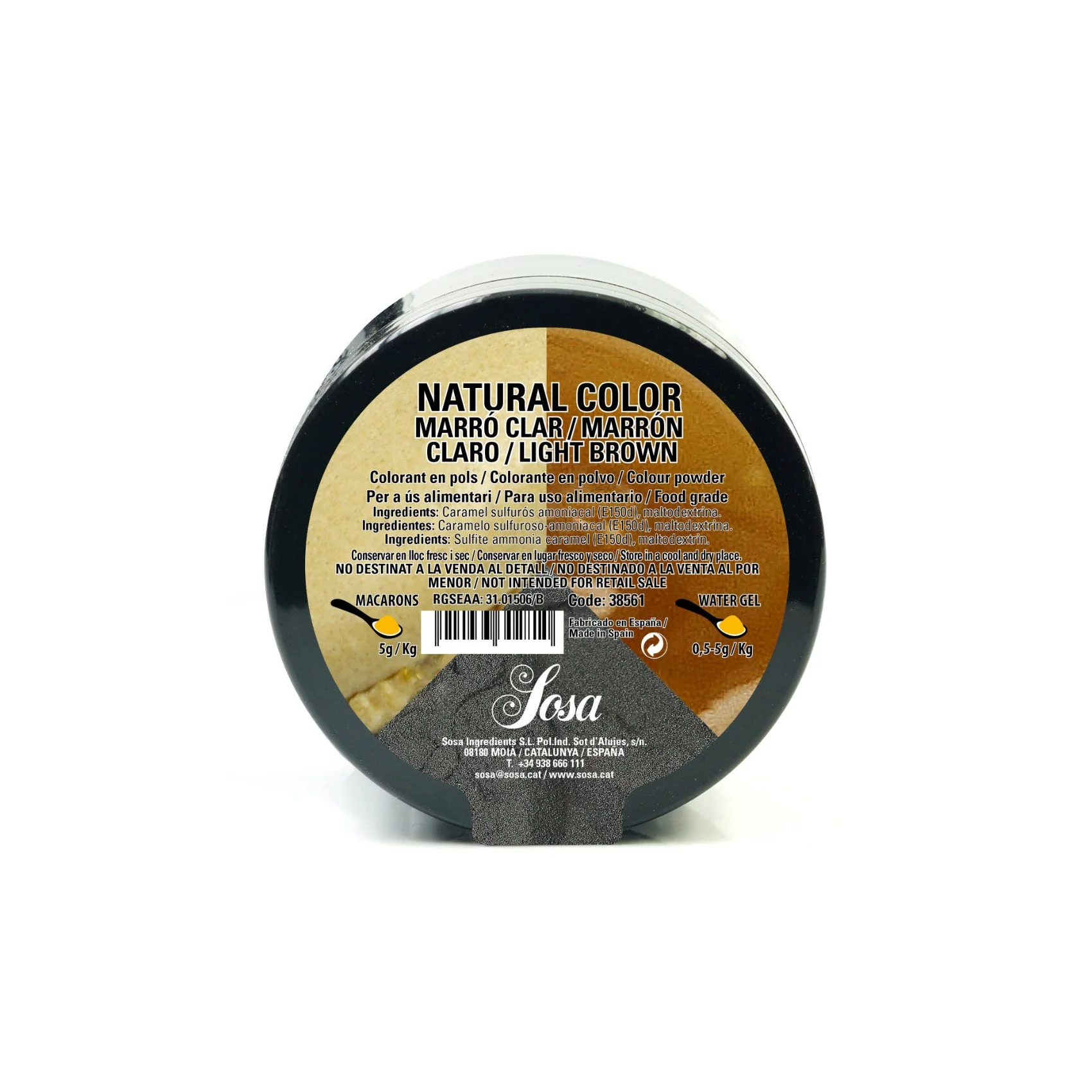 SOSA Pale Brown Natural Water-Soluble Food Colouring Powder - 700g - Canadian Distribution - Ships Free Within Canada on Orders Above CAD $199 - Image 11