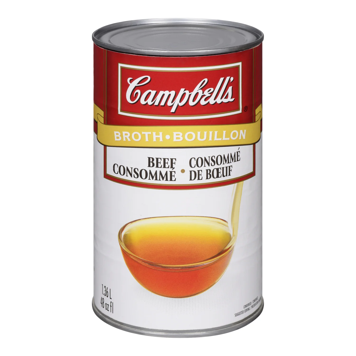 Soup Beef Consomme - 12 x 1.36 L - Campbell's Soup - Restaurant and Foodservice Ingredients - Canadian Distribution - Ships Free Within Canada on Orders Above CAD $199