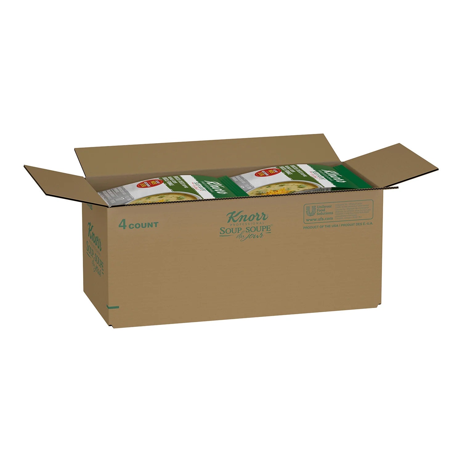 Soup Broccoli Cheddar Gluten-Free - 4 x 595 g - Knorr Swiss - Restaurant and Foodservice Ingredients - Canadian Distribution - Ships Free Within Canada on Orders Above CAD $199 - Image 2