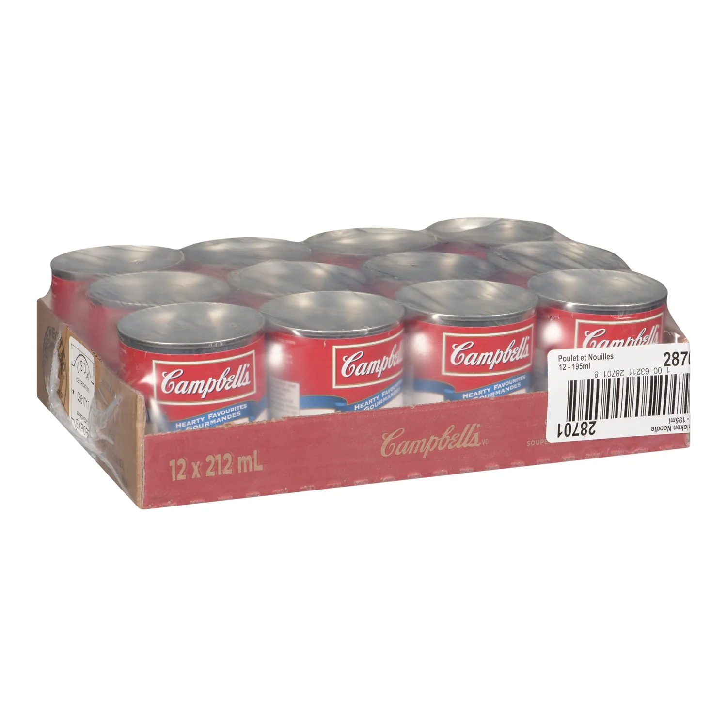 Soup Chicken Noodle Individual Easy Open Ready To Serve - 12 x 195 mL - Campbell's Soup - Restaurant and Foodservice Ingredients - Canadian Distribution - Ships Free Within Canada on Orders Above CAD $199 - Image 2