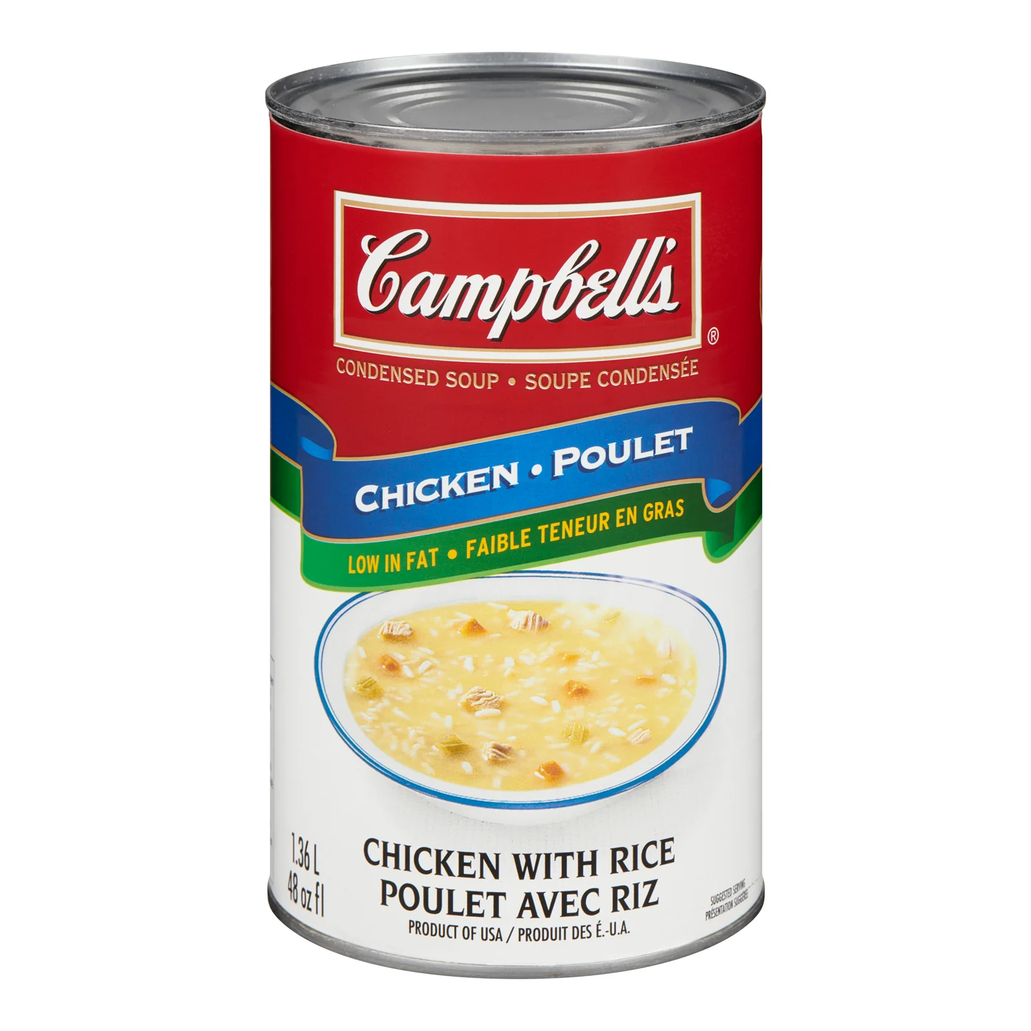 Soup Chicken With Rice Condensed - 12 x 48 oz - Campbell's Soup - Restaurant and Foodservice Ingredients - Canadian Distribution - Ships Free Within Canada on Orders Above CAD $199