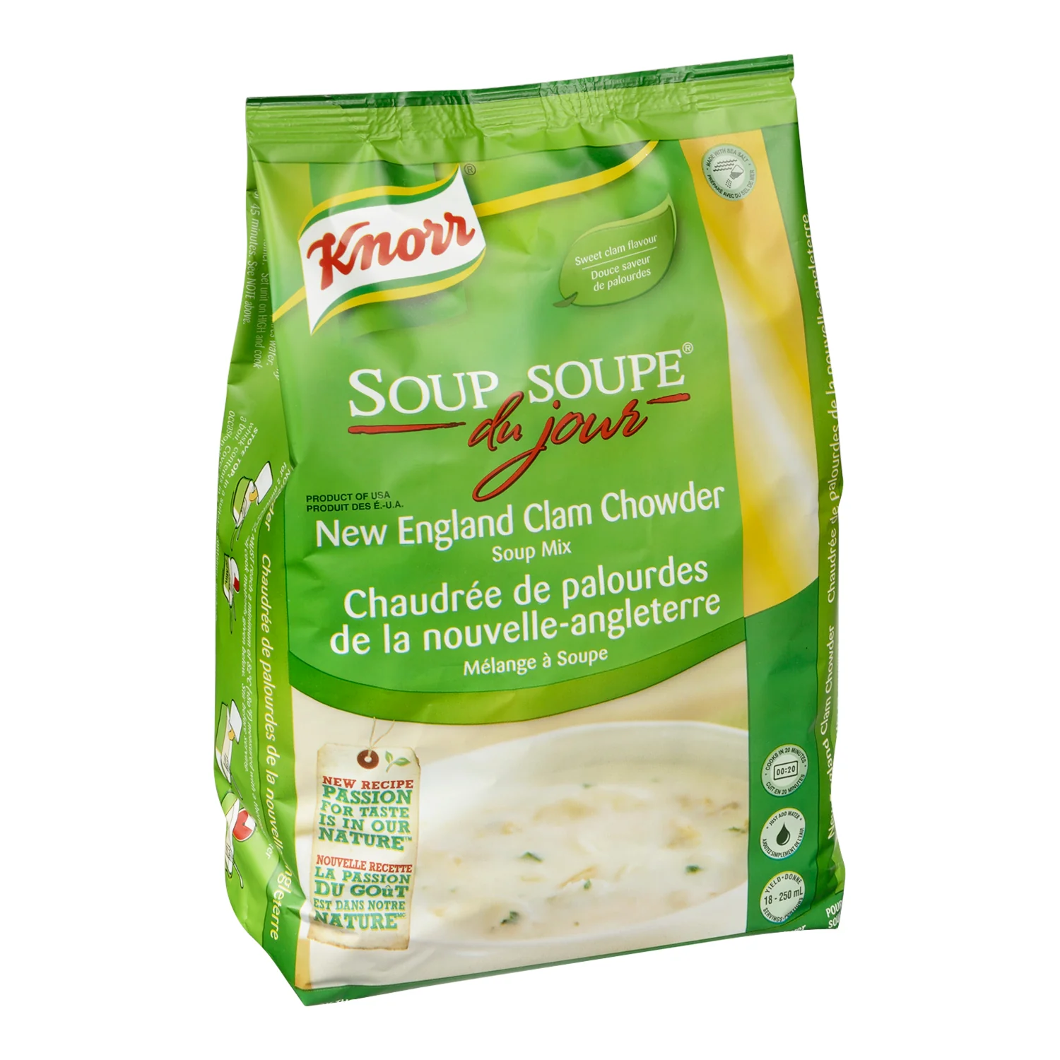 Soup Clam Chowder - 4 x 765 g - Knorr Swiss - Restaurant and Foodservice Ingredients - Canadian Distribution - Ships Free Within Canada on Orders Above CAD $199