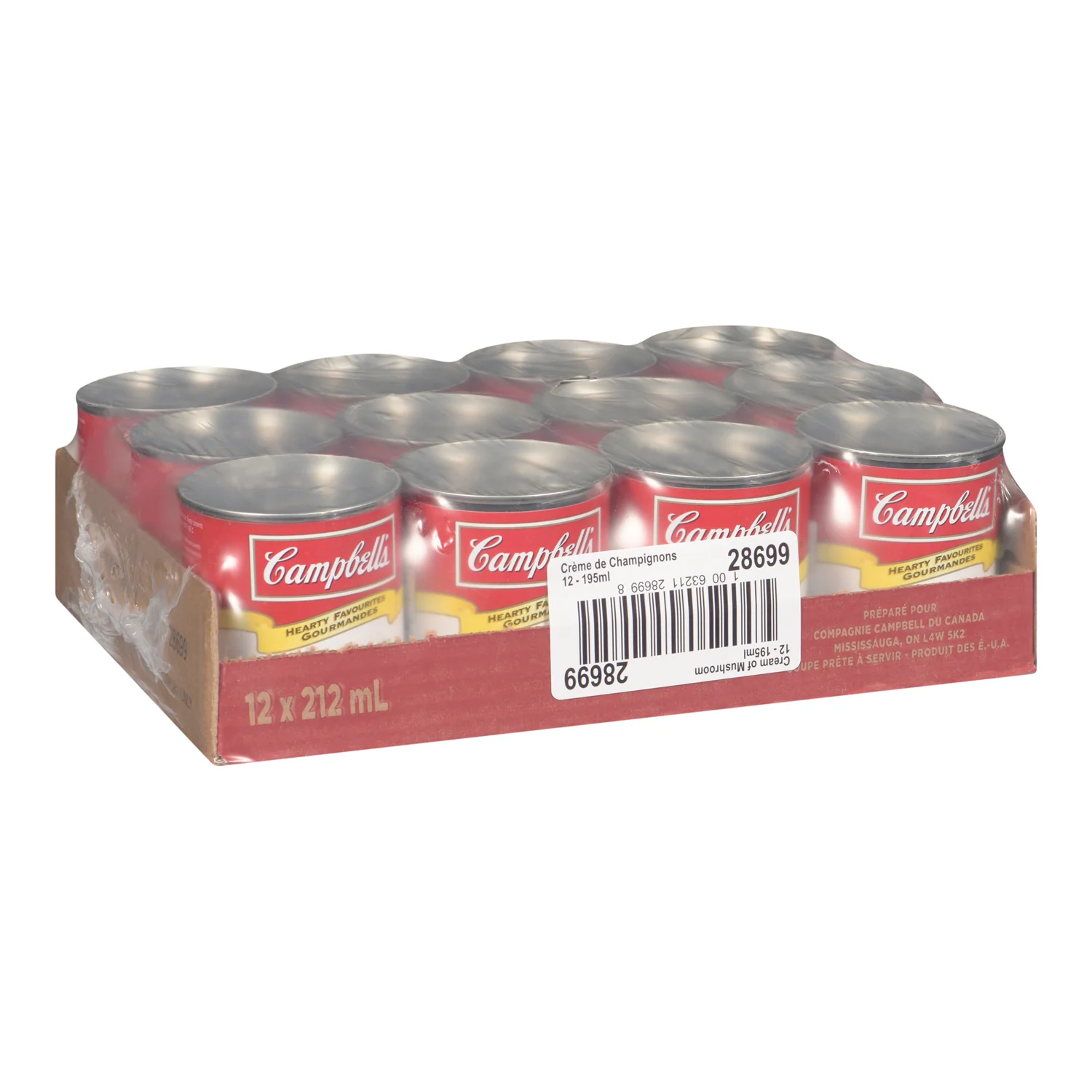 Soup Cream Of Mushroom Ready-To-Serve - 12 x 195 mL - Campbell's Soup - Restaurant and Foodservice Ingredients - Canadian Distribution - Ships Free Within Canada on Orders Above CAD $199 - Image 2