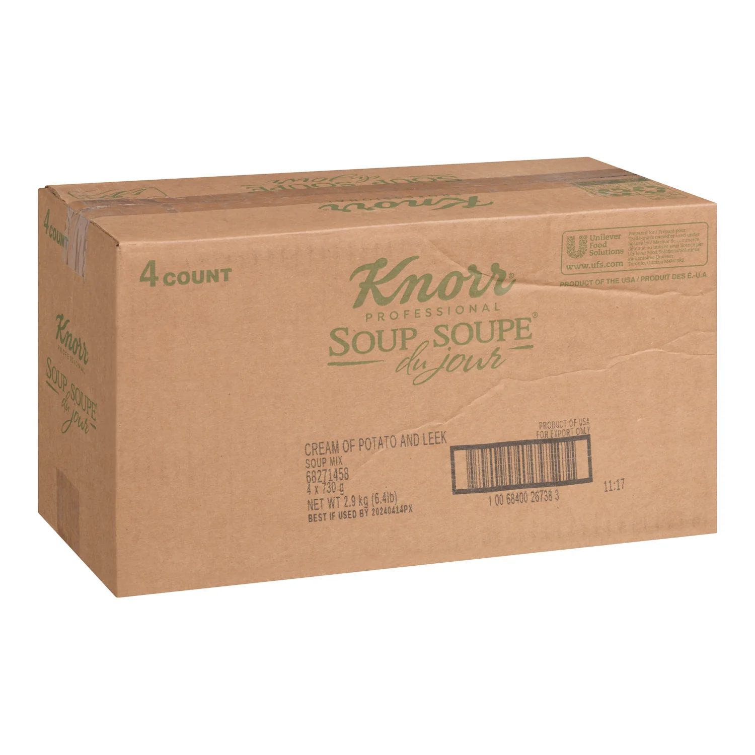 Soup Cream Of Potato & Leek Gluten-Free - 4 x 730 g - Knorr Swiss - Restaurant and Foodservice Ingredients - Canadian Distribution - Ships Free Within Canada on Orders Above CAD $199 - Image 2