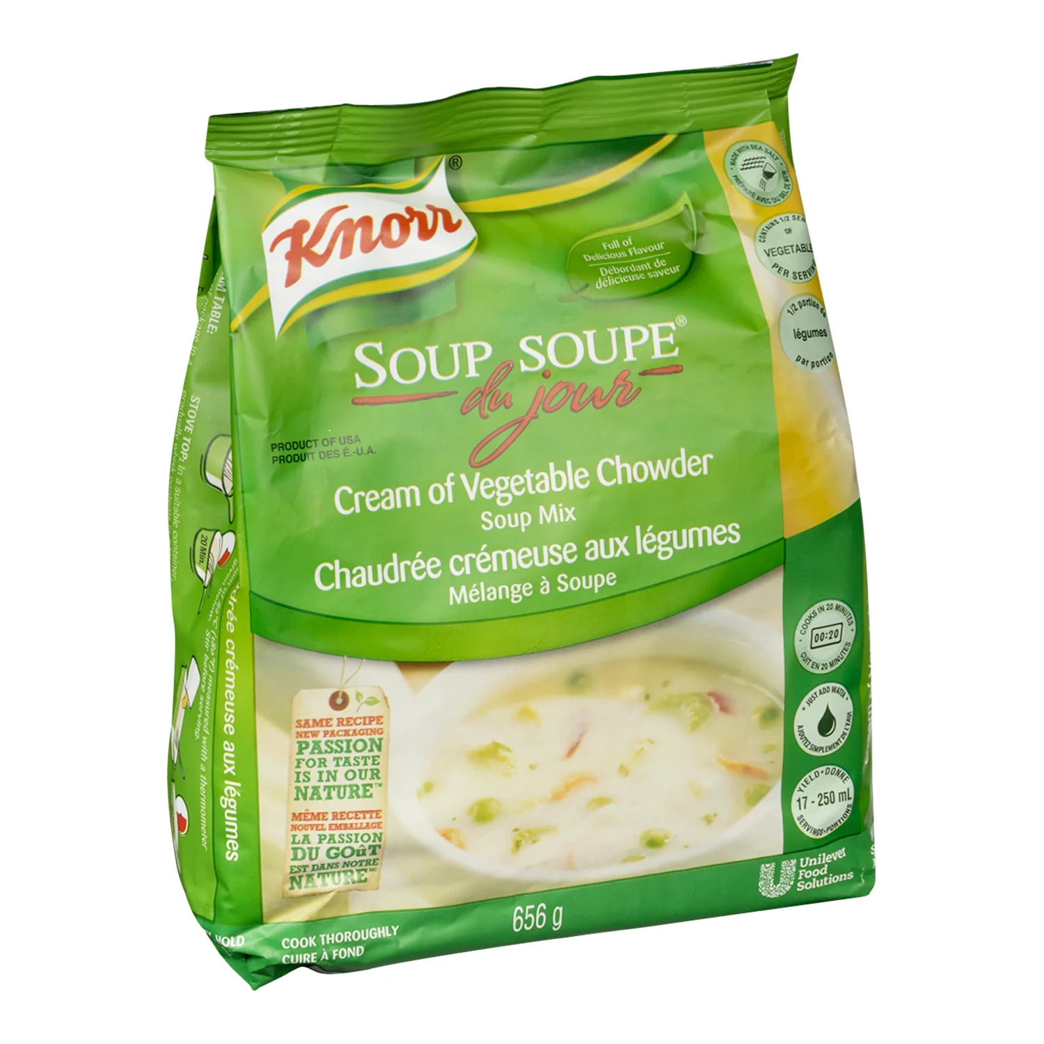 Soup Cream Of Vegetable - 4 x 656 g - Knorr Swiss - Restaurant and Foodservice Ingredients - Canadian Distribution - Ships Free Within Canada on Orders Above CAD $199