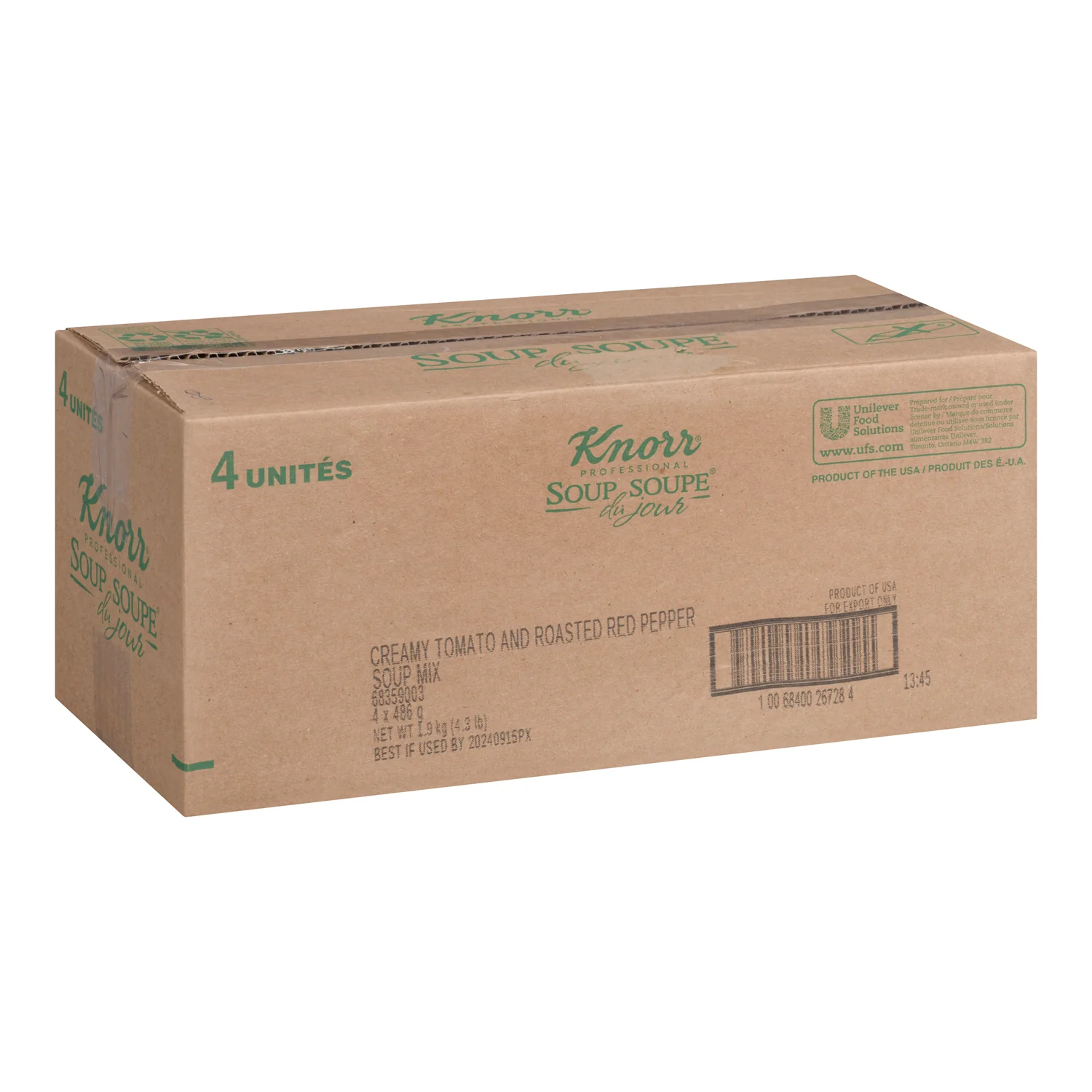 Soup Creamy Tomato & Red Pepper Gluten-Free - 4 x 486 g - Knorr Swiss - Restaurant and Foodservice Ingredients - Canadian Distribution - Ships Free Within Canada on Orders Above CAD $199 - Image 2