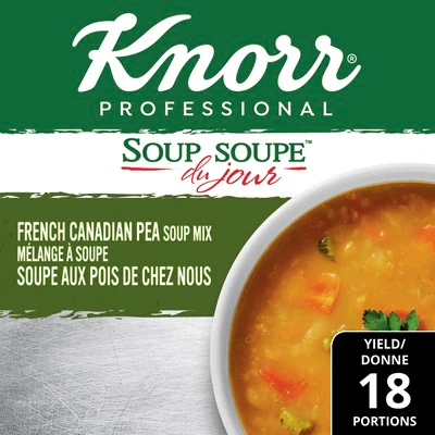 Soup French Canadian Pea Soup Du Jour - 4 x 789 g - Knorr Swiss - Restaurant and Foodservice Ingredients - Canadian Distribution - Ships Free Within Canada on Orders Above CAD $199 - Image 3