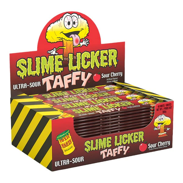Sour Cherry Taffy - 192 × 20 g - Slime Licker - Canadian Distribution - Ships Free Within Canada on Orders Above CAD $199