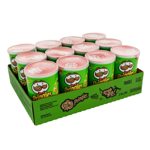 Sour Cream and Onion Potato Chips - 48 × 68 g - Pringles - Canadian Distribution - Ships Free Within Canada on Orders Above CAD $199 - Image 2