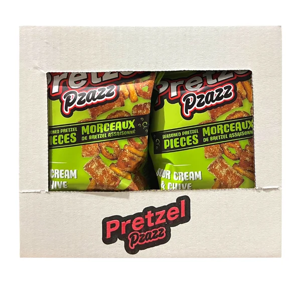 Sour Cream & Chive - 48 × 56 g - Pretzel Pzazz - Canadian Distribution - Ships Free Within Canada on Orders Above CAD $199 - Image 2