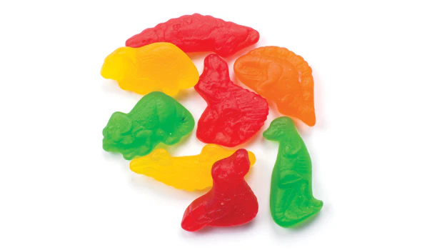 Sour Jelly Dinosaur Candy - 22 LB Box - Premium Ice Cream and Dessert Toppings, Mix-Ins and Inclusions - Ships Free Within Canada on Orders Above CAD $199