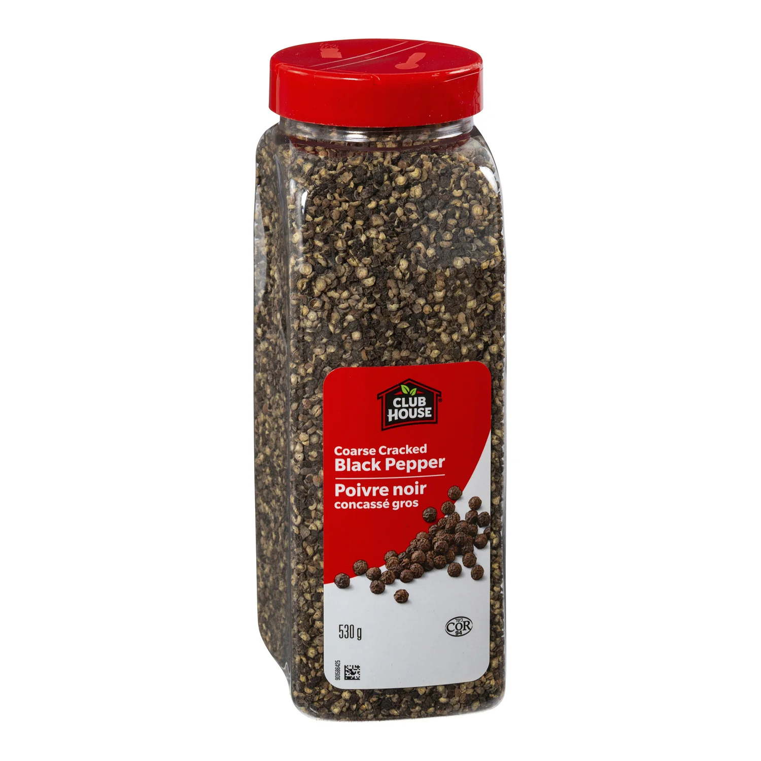 Spice Pepper Black Cracked Coarse - 12 x 530 g (Case = 1 x 530 g) - Clubhouse - Restaurant and Foodservice Ingredients - Canadian Distribution - Ships Free Within Canada on Orders Above CAD $199