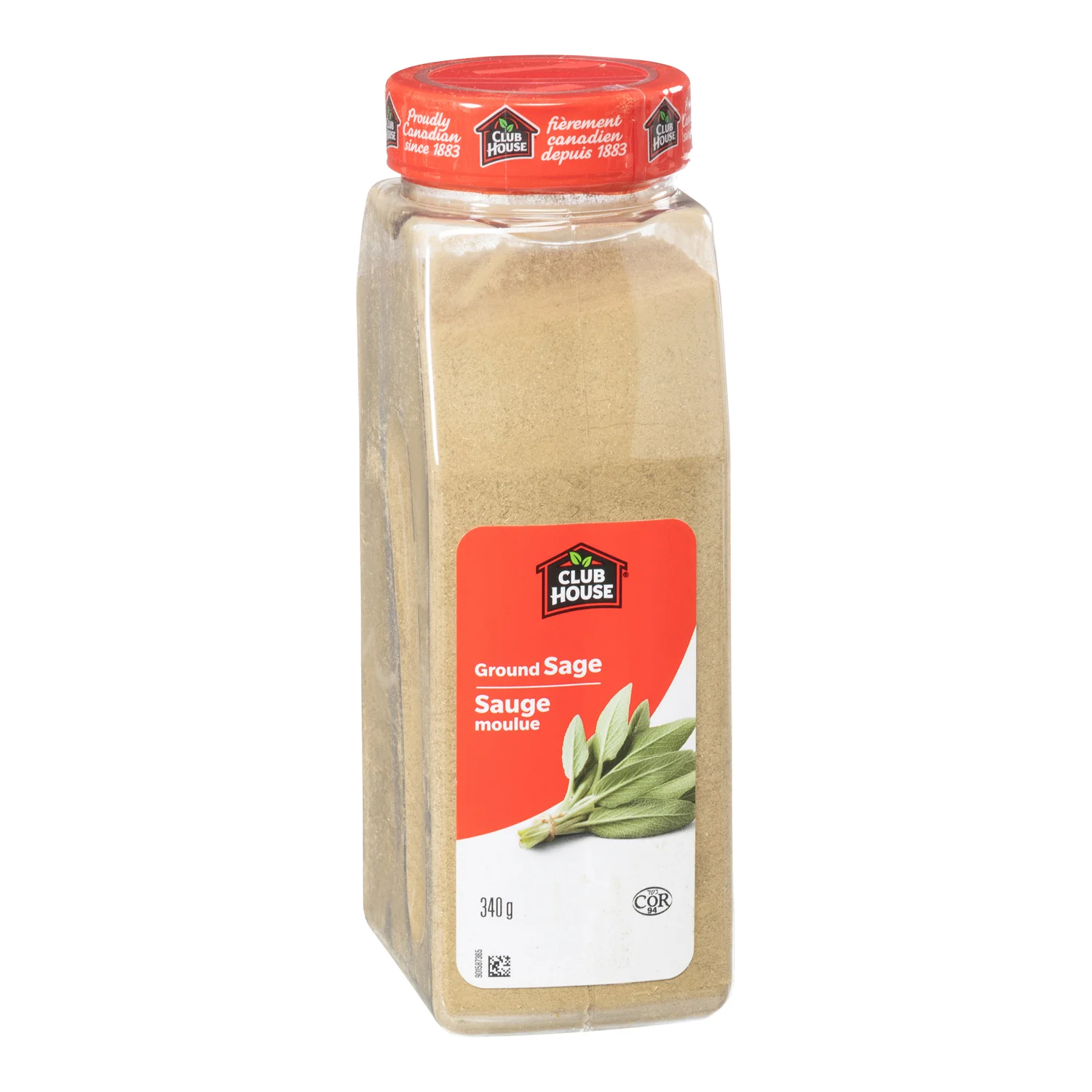 Spice Sage Ground - 12 x 340 g (Case = 1 x 340 g) - Clubhouse - Restaurant and Foodservice Ingredients - Canadian Distribution - Ships Free Within Canada on Orders Above CAD $199