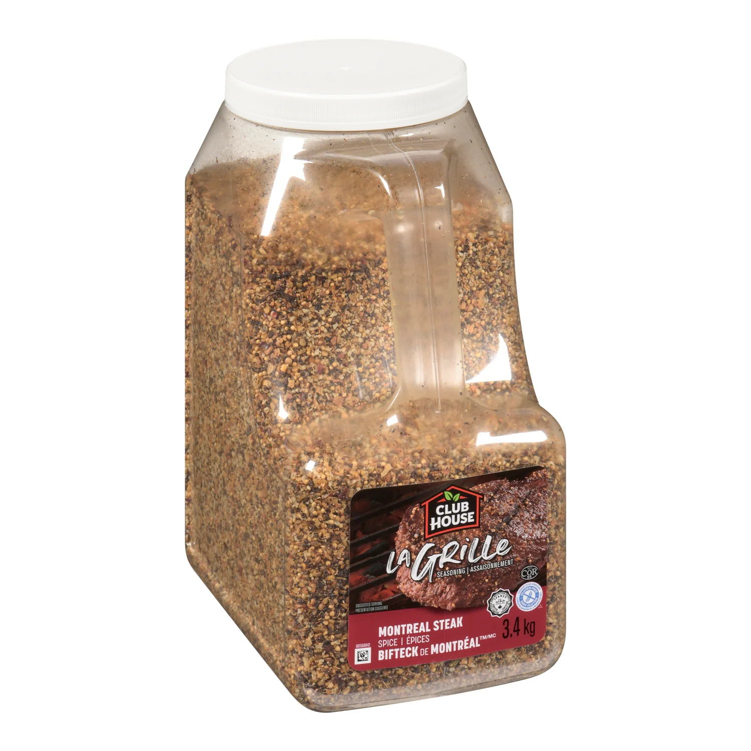 Spice Steak Montreal - 1 x 3.4 kg - Clubhouse - Restaurant and Foodservice Ingredients - Canadian Distribution - Ships Free Within Canada on Orders Above CAD $199
