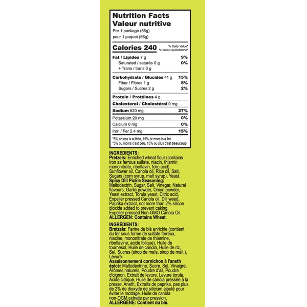 Spicy Dill Pickle - 48 × 56 g - Pretzel Pzazz - Canadian Distribution - Ships Free Within Canada on Orders Above CAD $199 - Image 2