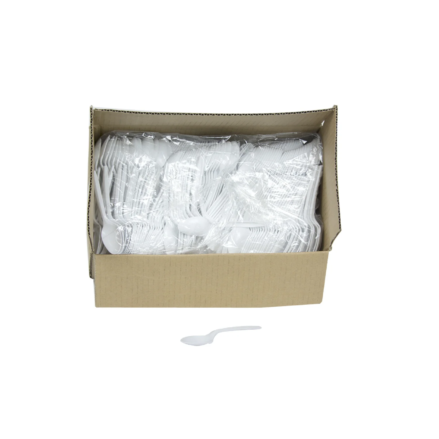 Spoon Plastic Polypropylene White Medium Weight - 1000 count - Prairie Packagi - Packaging and Accessories - Restaurant Supplies and Equipment - Canadian Distribution - Image 10