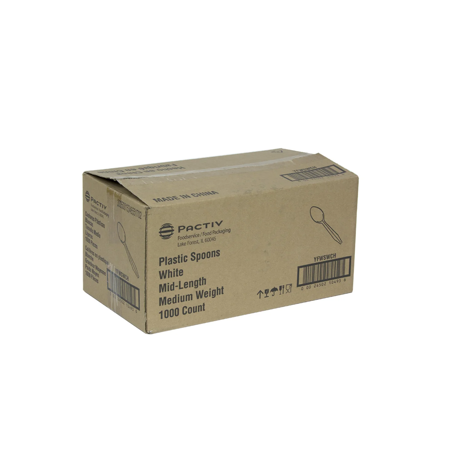 Spoon Plastic Polypropylene White Medium Weight - 1000 count - Prairie Packagi - Packaging and Accessories - Restaurant Supplies and Equipment - Canadian Distribution - Image 6