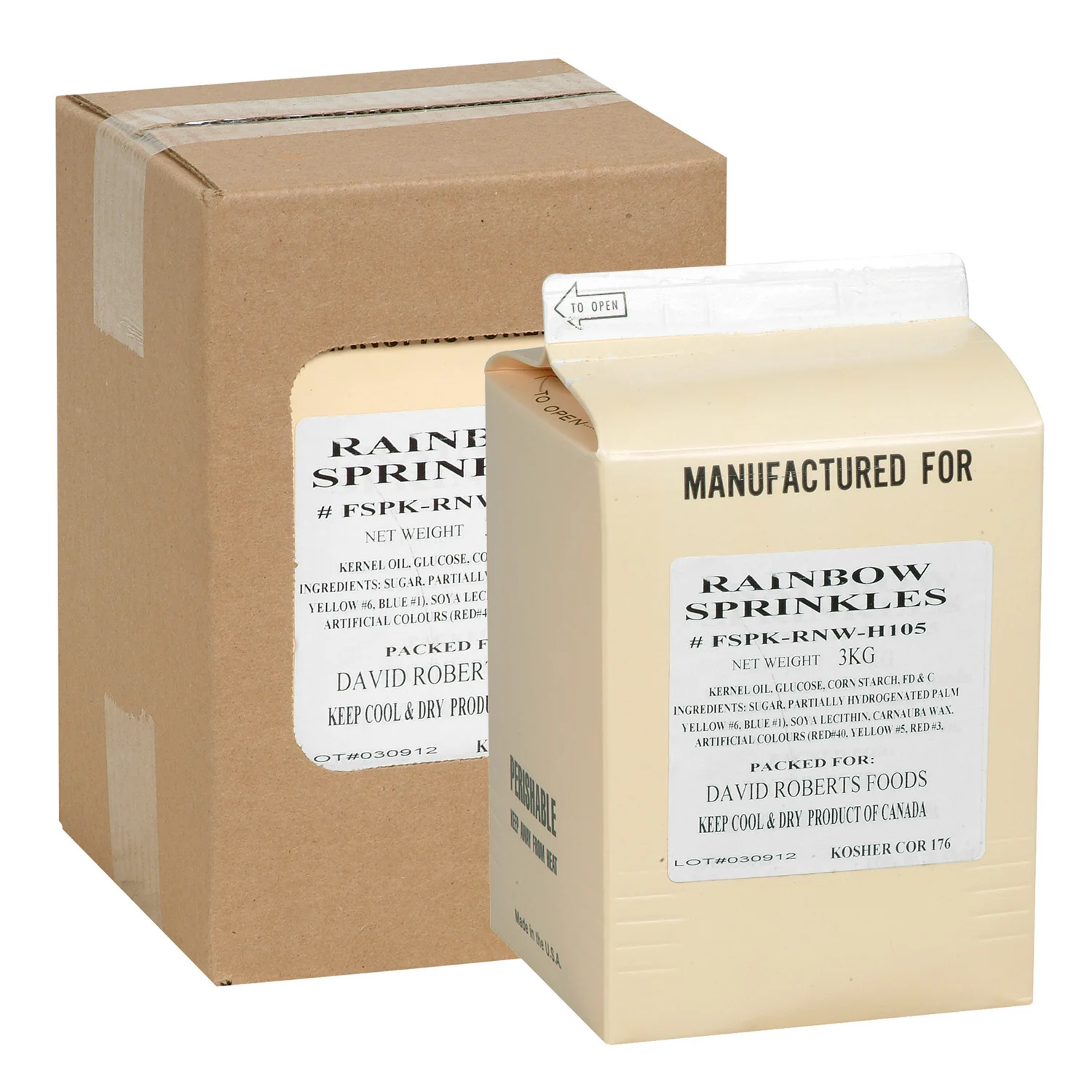 Sprinkle Rainbow - 1 x 3 kg - David Roberts - Baking Mixes and Ingredients - Canadian Distribution - Ships Free Within Canada on Orders Above CAD $199 - Image 4