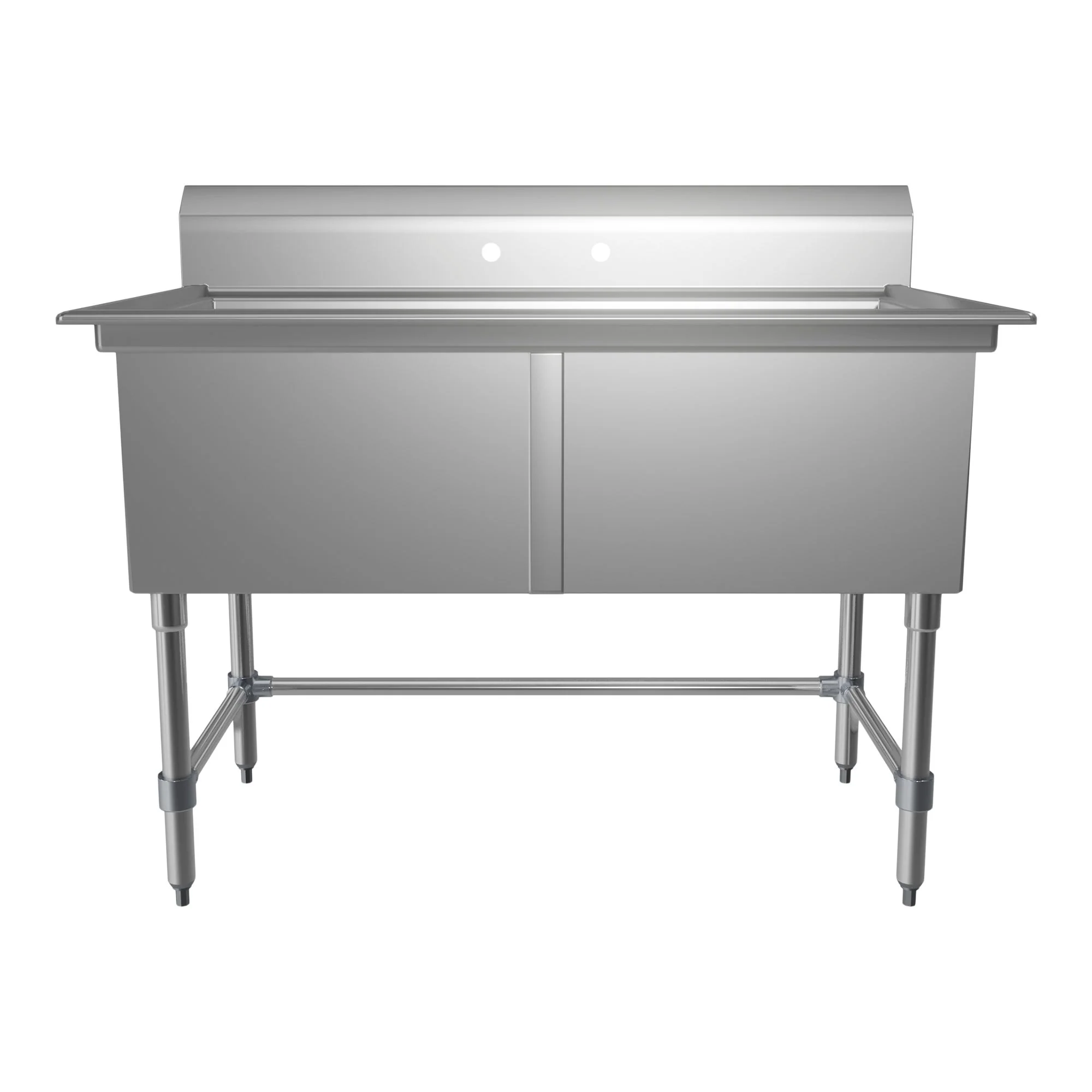 Stainless Steel Double Sink - 53 in L x 29.5 in W x 44 in H - Restaurant Equipment and Smallwares - Canadian Distribution - Image 3