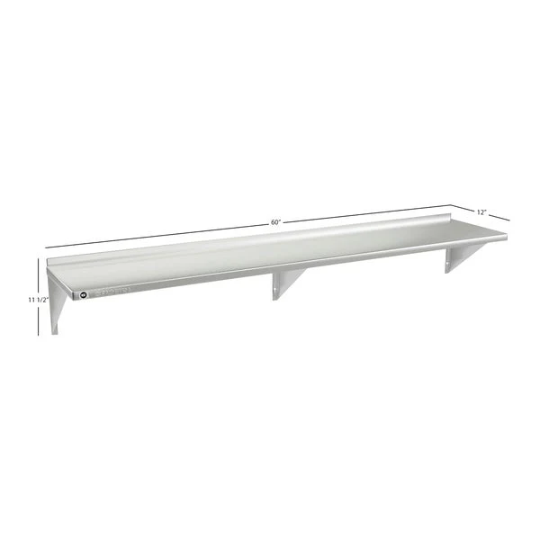 Stainless Steel Wall Shelf 12 in. x 60 in. - 1 - Sagetra - Restaurant Foodservice Equipment and Accessories - Canadian Distribution - Image 3