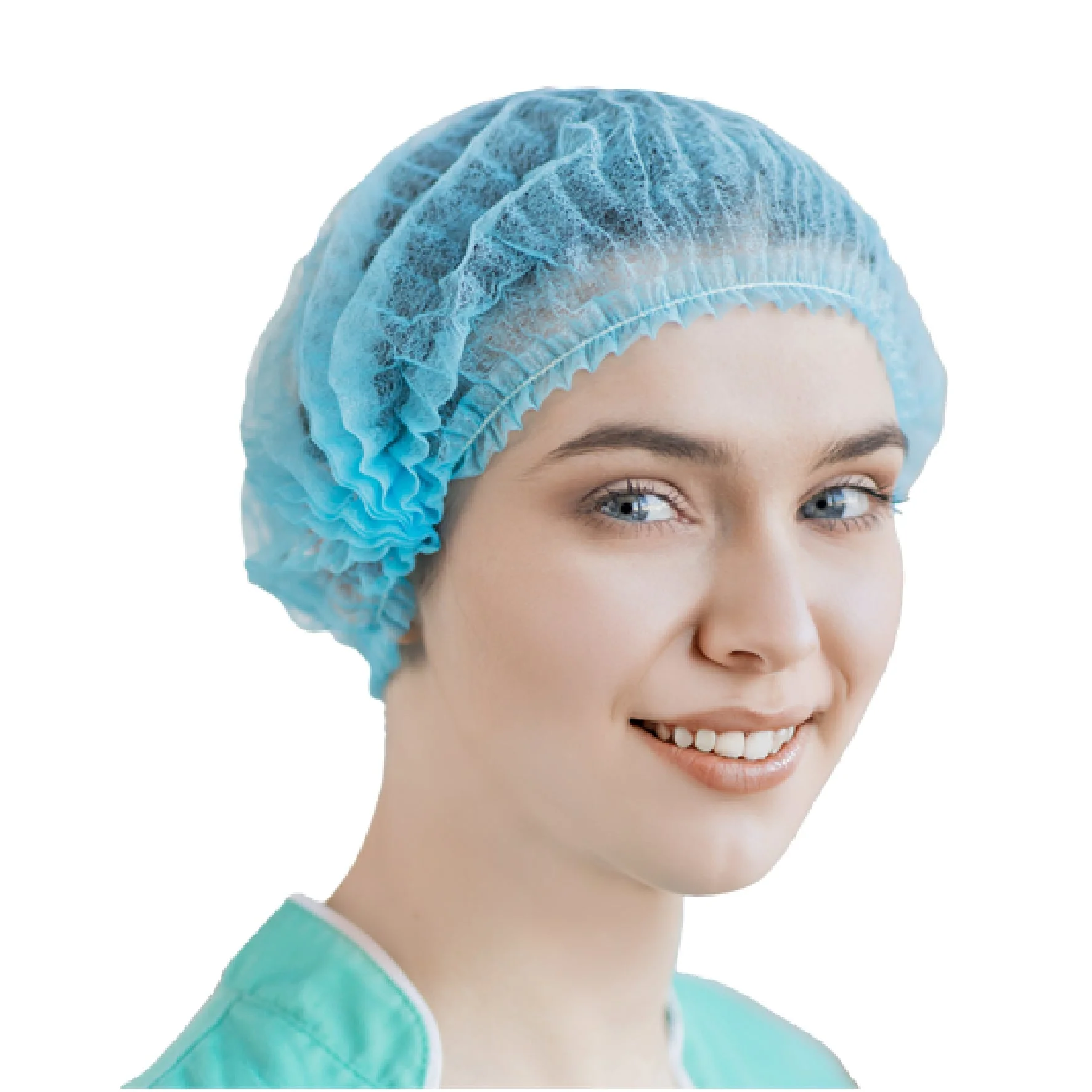 Rhino - 21" Bouffant Cap, Blue - BCAP21-BL - Image 7