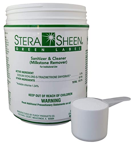 Stera-Sheen Green Label Sanitizer and Cleaner for Ice Cream Machines, Slush Machines And More - 4 lbs Jar,  Case 4 x 4lbs Jars - Canada - Image 4